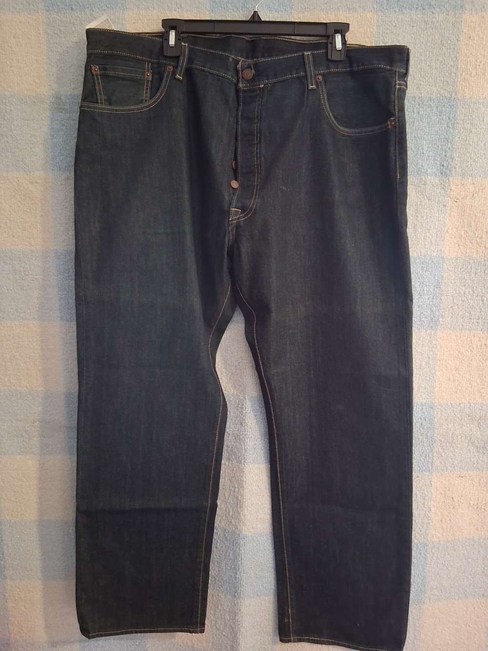 Levi's 501 Men's Dark Indigo Straight Jeans Pre Loved 42x30